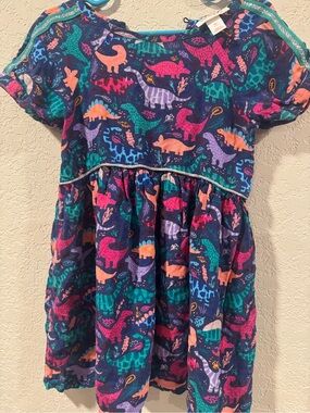 Target Navy Kids Dress with Colorful Dinosaur Print